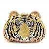 Golden Tiger Head Diamond Clutch Purse Two Ear Closure Buckle