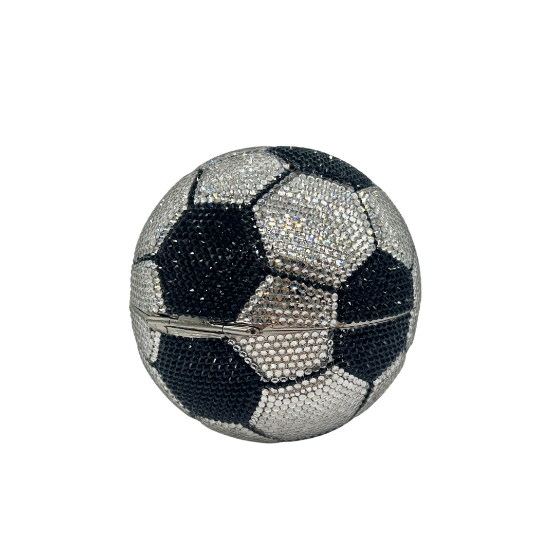 Bling Ball Diamond Evening Bag Black and White - Image 4