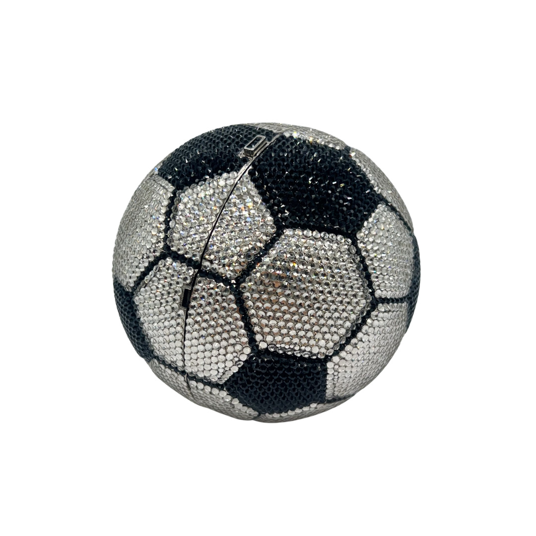 Bling Ball Diamond Evening Bag Black and White - Image 5