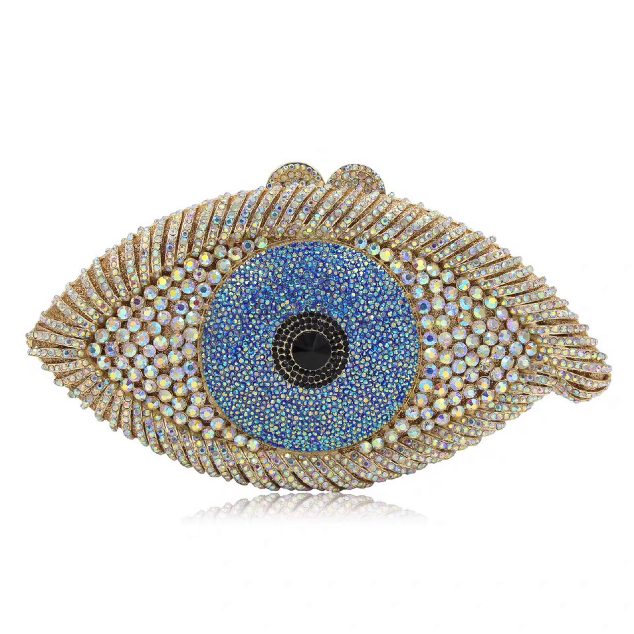 Sparkling Eye-shaped AB Crystal Clutch Bag for Fashion Party - Image 3