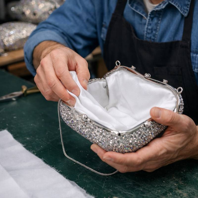 Behind our crystal evening bags: inside a real factory with skilled craftsmen