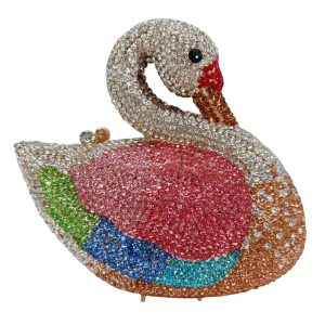 Swan-shaped Crystal Evening Bag