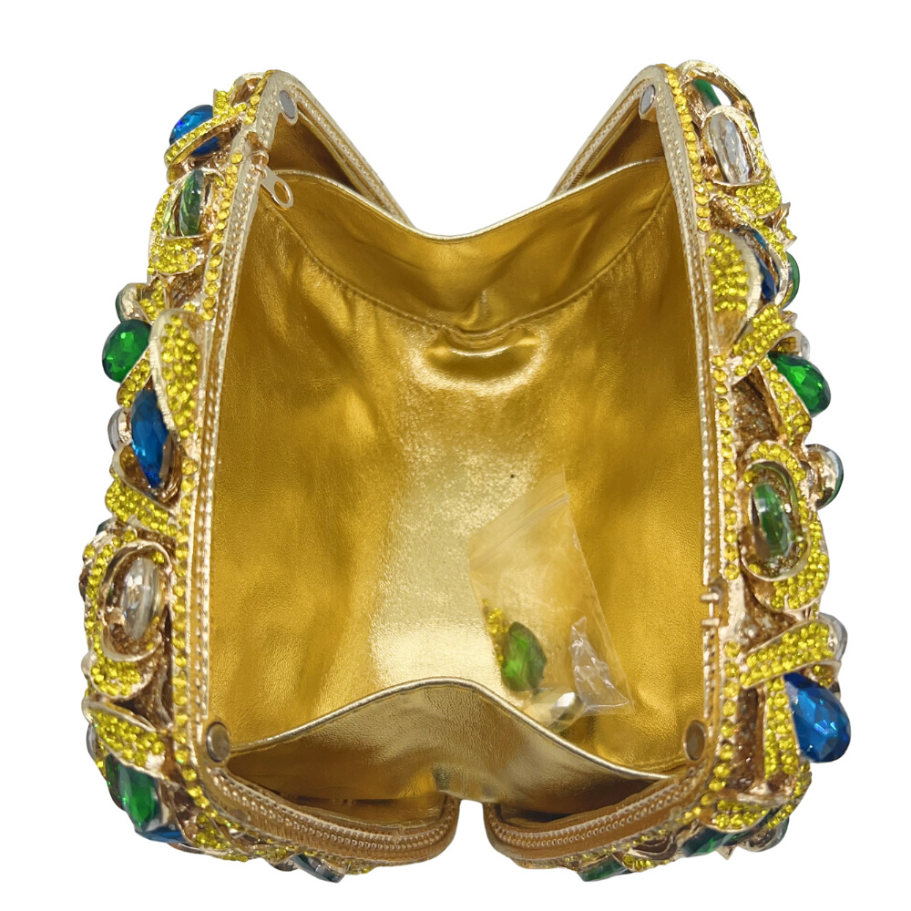 Luxury Teardrop Gemstone and Crystal Evening Clutch Bag for Cocktail Party - Image 5