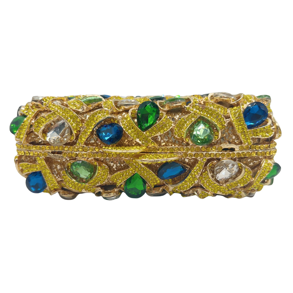 Luxury Teardrop Gemstone and Crystal Evening Clutch Bag for Cocktail Party - Image 6