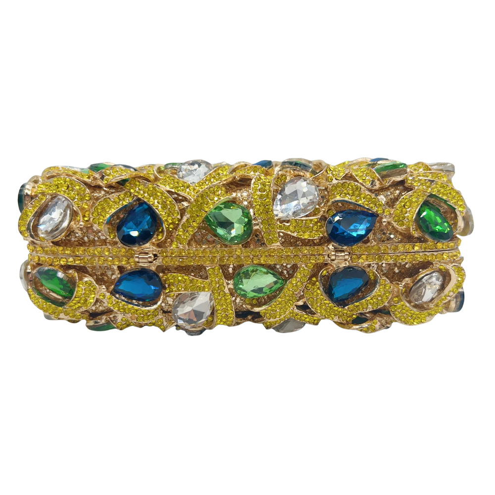 Luxury Teardrop Gemstone and Crystal Evening Clutch Bag for Cocktail Party - Image 7