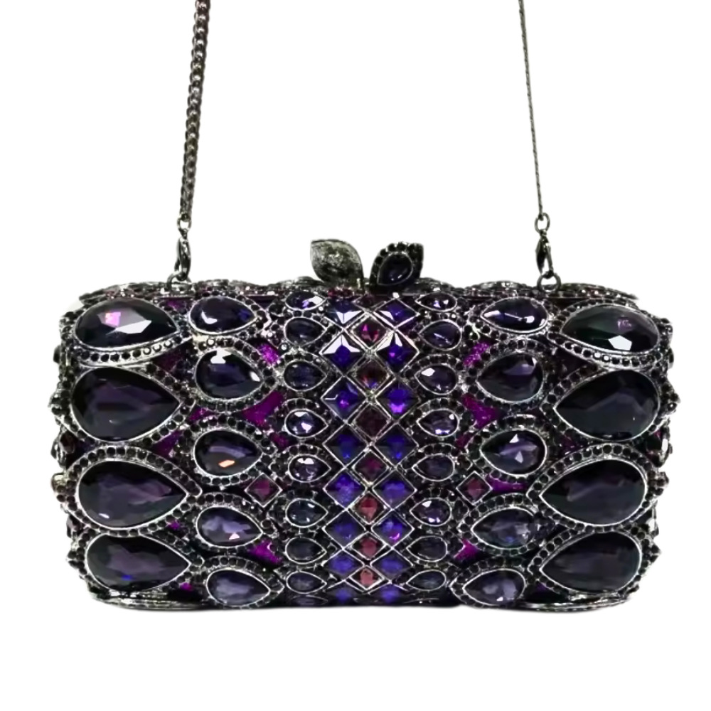 Emerald Green Gemstone Evening Bag for Gala - Image 3