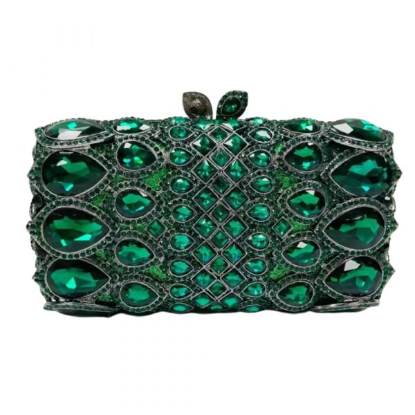 Emerald Green Gemstone Evening Bag