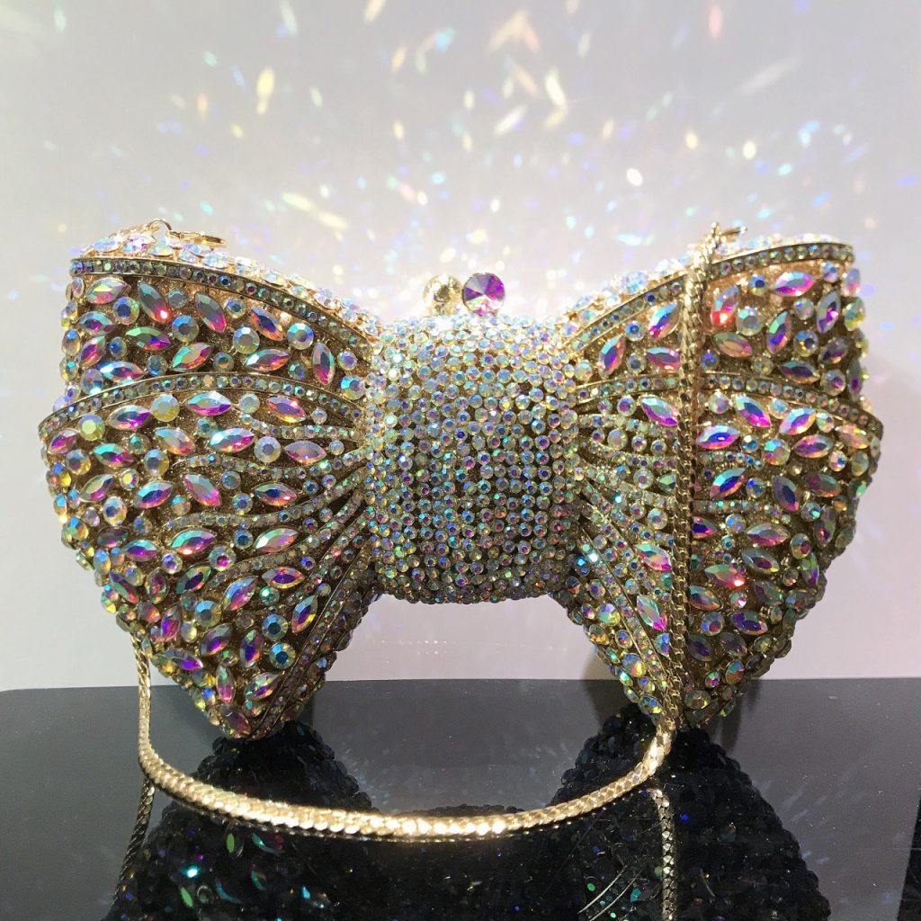golden ab crystal clutch