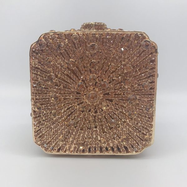 golden box crystal clutch