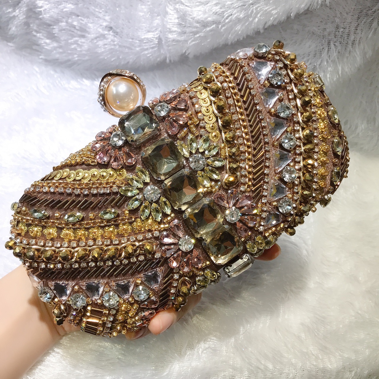Vintage Baroque Crystal Embellished Clutch Bag - Image 2