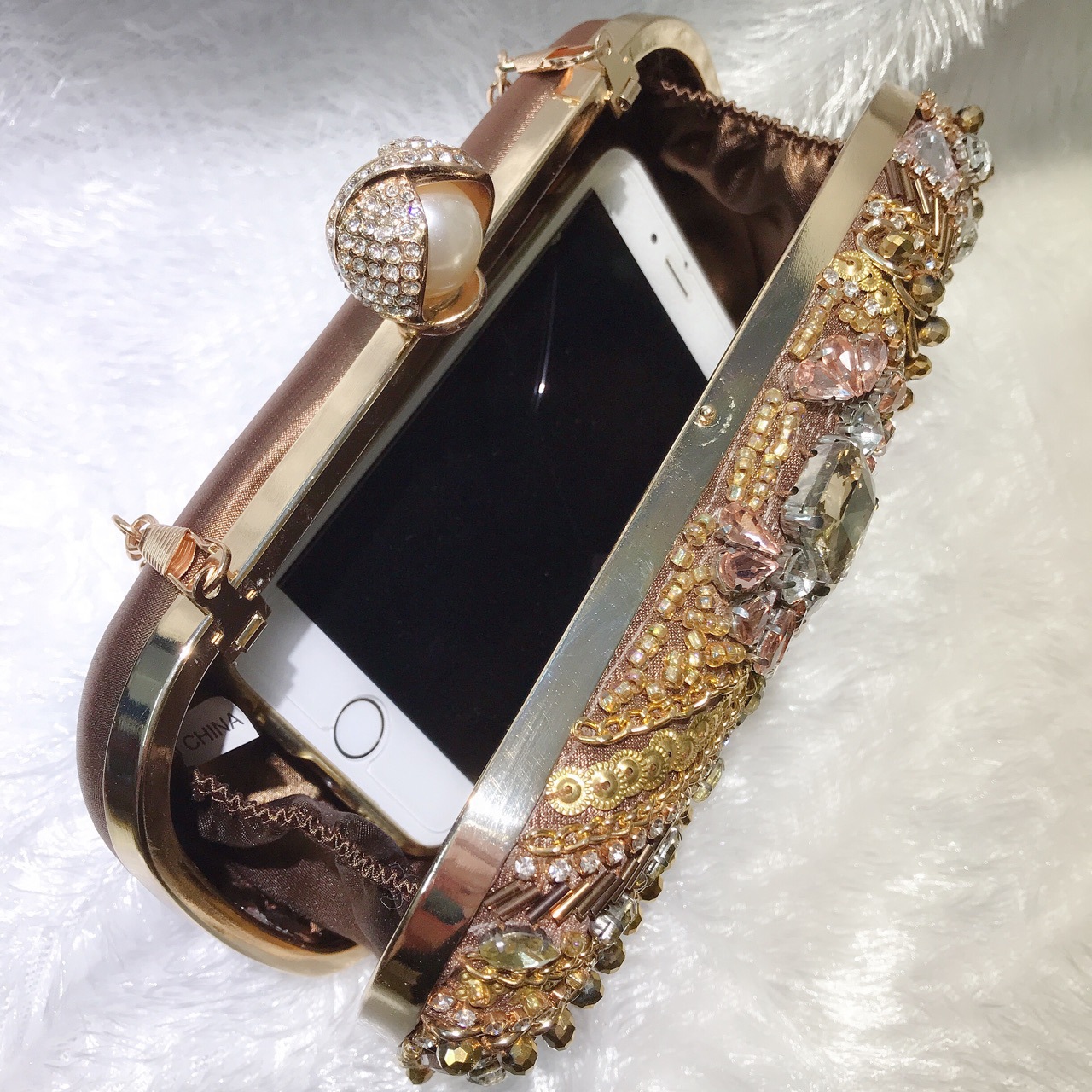 Vintage Baroque Crystal Embellished Clutch Bag - Image 9