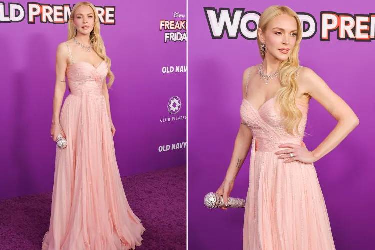 Lindsay Lohan with Microphone Clutch