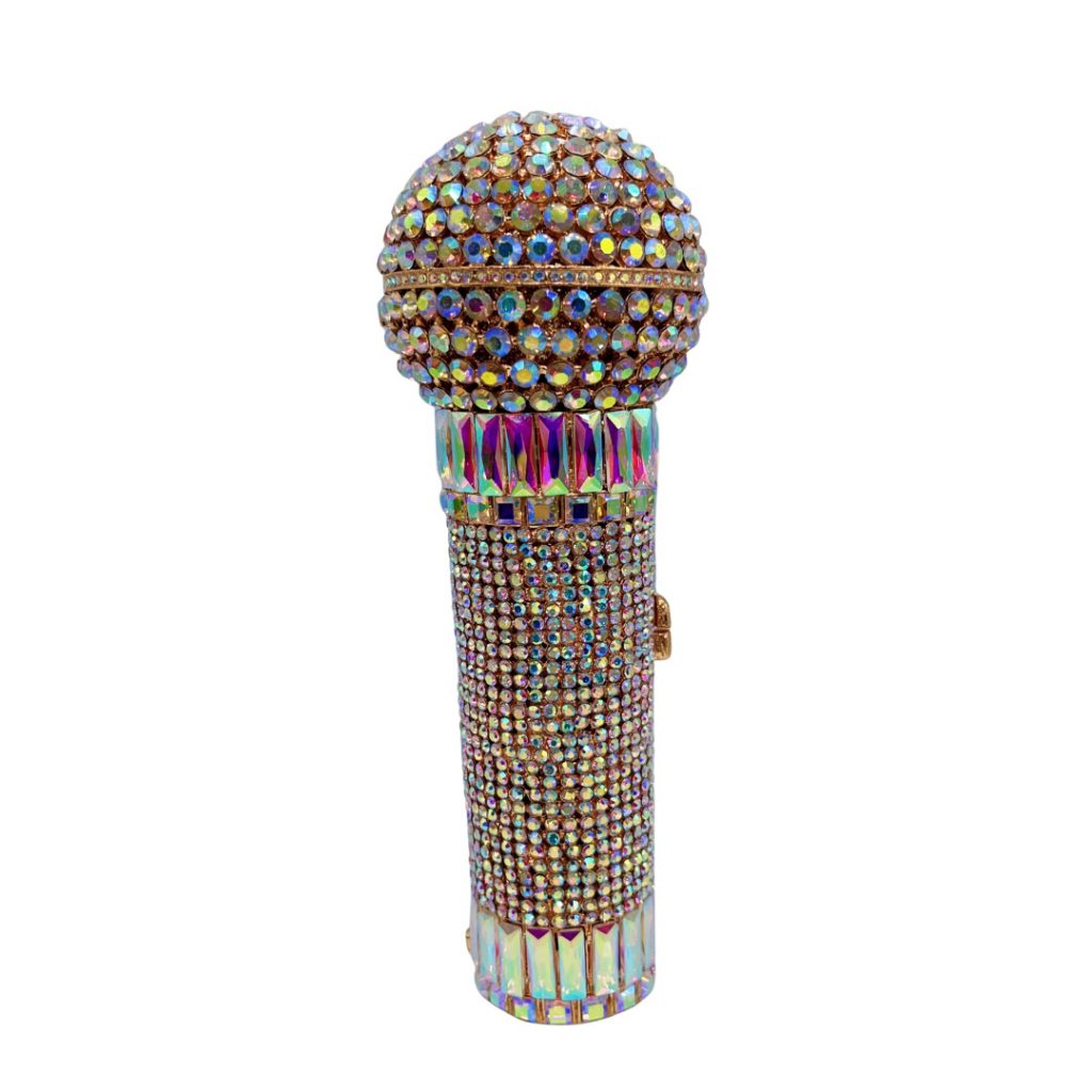 Microphone Crystal Clutch