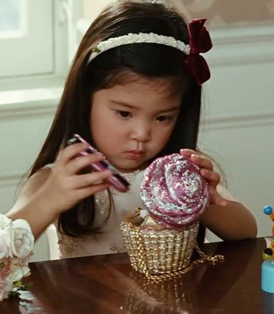 Lily and her cupcake bag