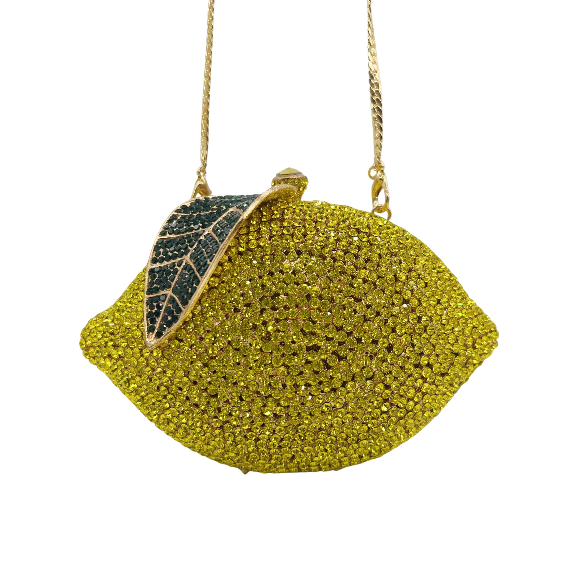 Fruit-Inspired Lemon Crystal Clutch Purse for Summer Vacation - Image 2