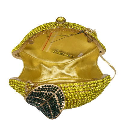 Fruit-Inspired Lemon Crystal Clutch Purse for Summer Vacation - Image 8