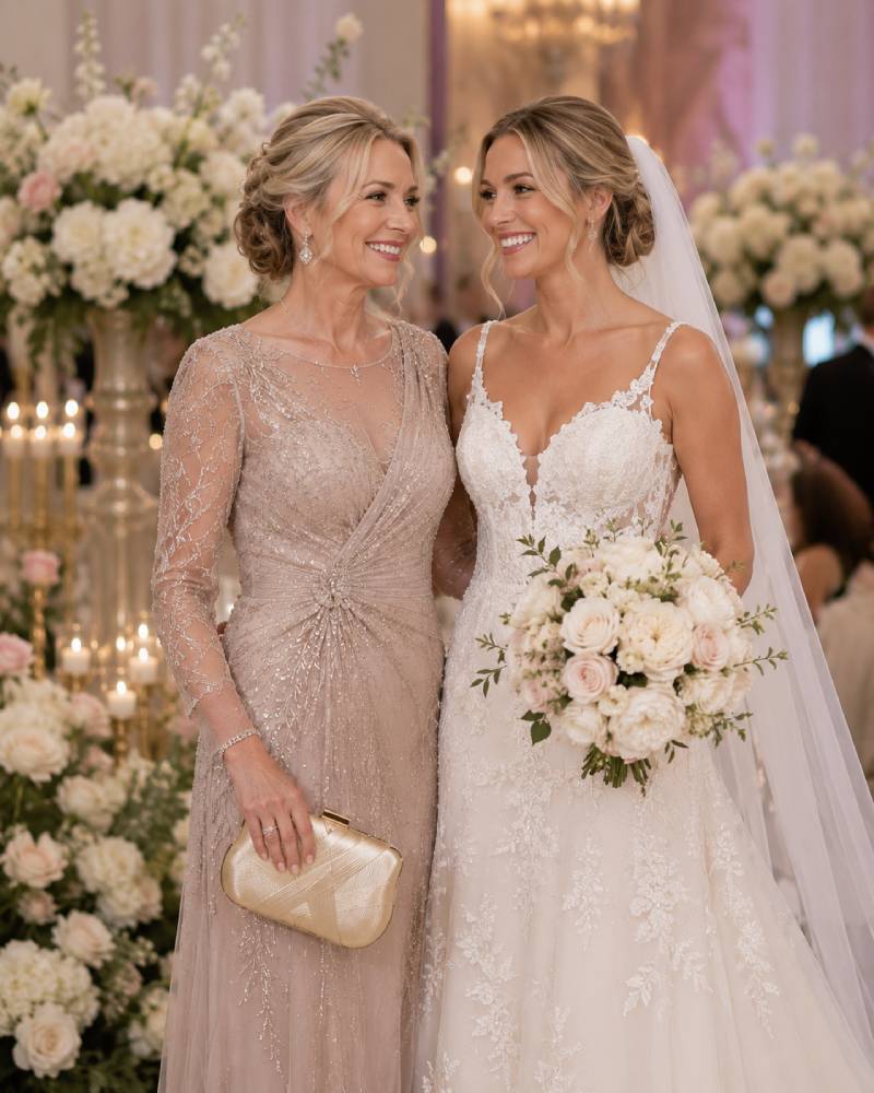 Mother and Here Daughter in the Wedding