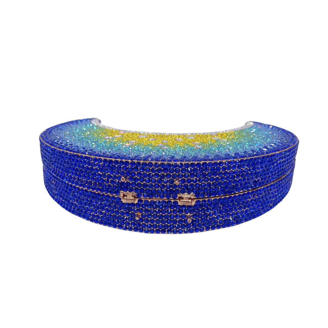 Moon-shaped Watermelon Crystal Evening Clutch for Red Carpet - Image 4