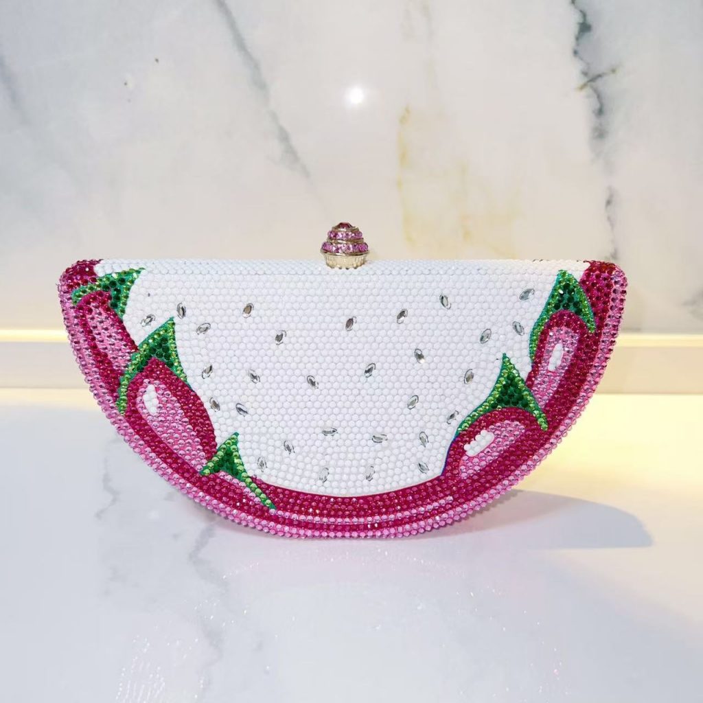 dragon fruit crystal clutch