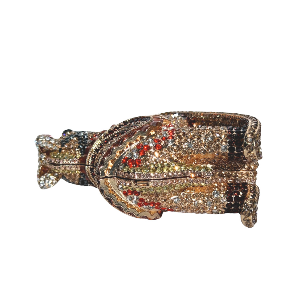 Rocking Horse Crystal Evening Bag with Chain - Image 3